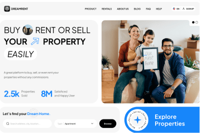 Buy, Rent & Sell Property Website Development