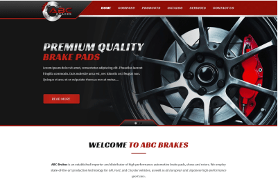 Brake Pads & Wheels Website Development